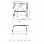 DRZWICZKI PCV 37,0x37,5 cm BIAŁE 08310 - 2