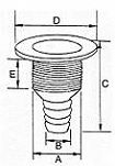 Przejście burtowe 25x100 czarne 71472 - 2