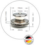 ZAPINKA GŁÓWKA TENAX - MOSIĄDZ CHROMOWANY 00952 - 3