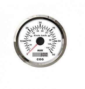 PRĘDKOŚCIOMIERZ GPS  KUS  BIAŁY 0-60Kts