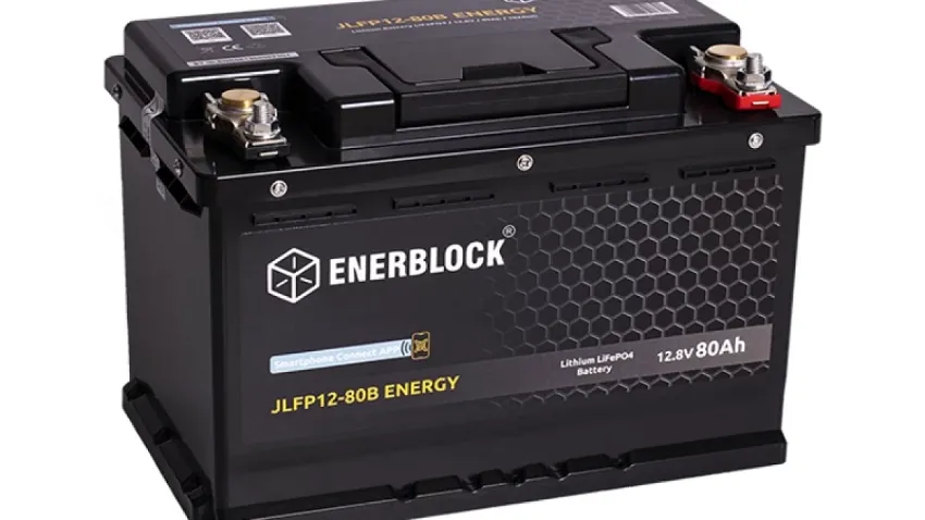 Akumulator 80AH SUPERLEKKI, ENERBLOCK LIFEPO4 12.8V BLUETOOTH