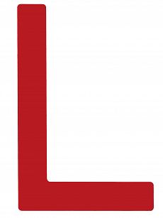 Litera na żagiel ''L'' bordowa