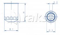 FILTR OLEJU JOHNSON, EVINRUDE, SUZUKI 150-250 KM, C14448, 40726 - 2