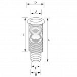 PRZEJŚCIE BURTOWE BIAŁE 25x100 NA WĄŻ 25 mm 71462 - 2