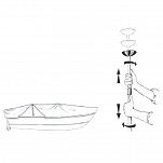 Maszcik do podtrzymywania plandeki łodzi  66-102cm 59414 - 2