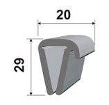 LISTWA ODBOJOWA ODBOJNICA ''U'' CZARNA , 54540 - 2
