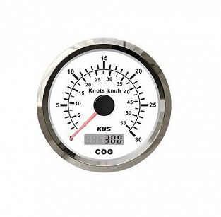 PRĘDKOŚCIOMIERZ GPS  KUS SEA Q BIAŁY 0-30Kts