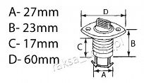 KOREK SPUSTOWY CZARNY 71020 - 5