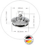 ZAPINKA LOXX TENAX- MOSIĄDZ CHROMOWANY 00988 - 2