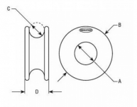 PIERŚCIEŃ, KÓŁKO ŚLIZGOWE 5mm RONSTAN RF8090-5  16871 - 4