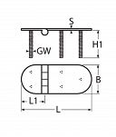 ZAWIAS NIERDZEWNY A4 146x65mm, M6x45mm - 2
