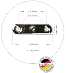 ZAPINKA LOXX TENAX 34mm - MOSIĄDZ CHROMOWANY 00985 - 2