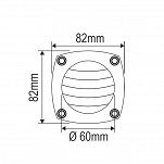 KRATKA WENTYLACYJNA  82X82mm CZARNA  07893 - 2