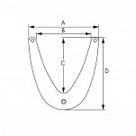 ODBIJACZ DZIOBOWY 60,5X47 cm NIEBIESKI OCEAN 51314 - 2