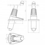 Lampa nawigacyjna micro LED 60cm szara wyciągana 64522 - 2