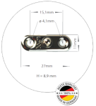 ZAPINKA LOXX TENAX 27mm - MOSIĄDZ NIKLOWANY 00980 - 2