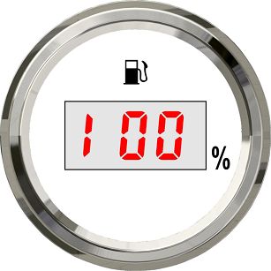 WSKAŹNIK POZIOMU PALIWA X-LINE WHITE 0-190Ω IP67 49632