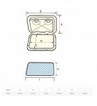 Zamknięcie drzwiczki PCV 270x375mm 08293 - 2