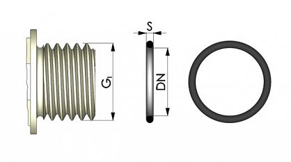 O-RING NA GWINT ZEWNĘTRZNY 1''  72843	