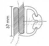LISTWA ODBOJOWA TR37 LISTWA SZARY  54660 - 2